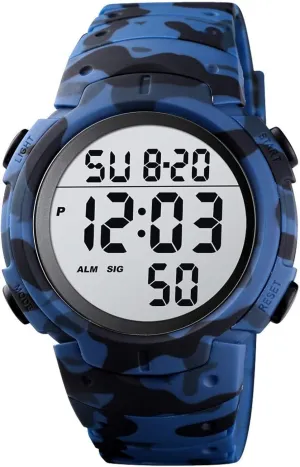 Sports Watch LED Screen Large Face Military Watches subsidy for Men Waterproof Casual Luminous Stopwatch Alarm Simple Army Watch CakCity Mens Digital 