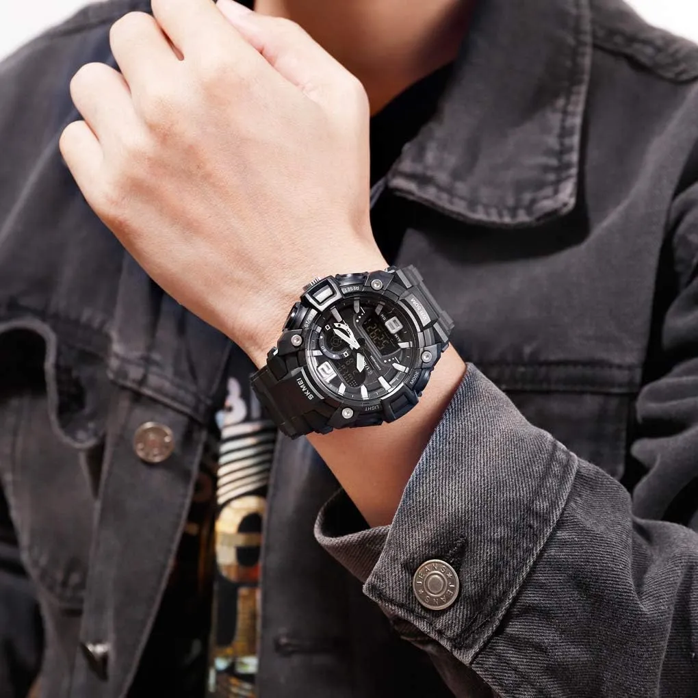 Sports Watch Multifunction Alarm LED Big property subspecies Dial Watch MASTOP Mens Analog Digital Dual Display Watches Military 