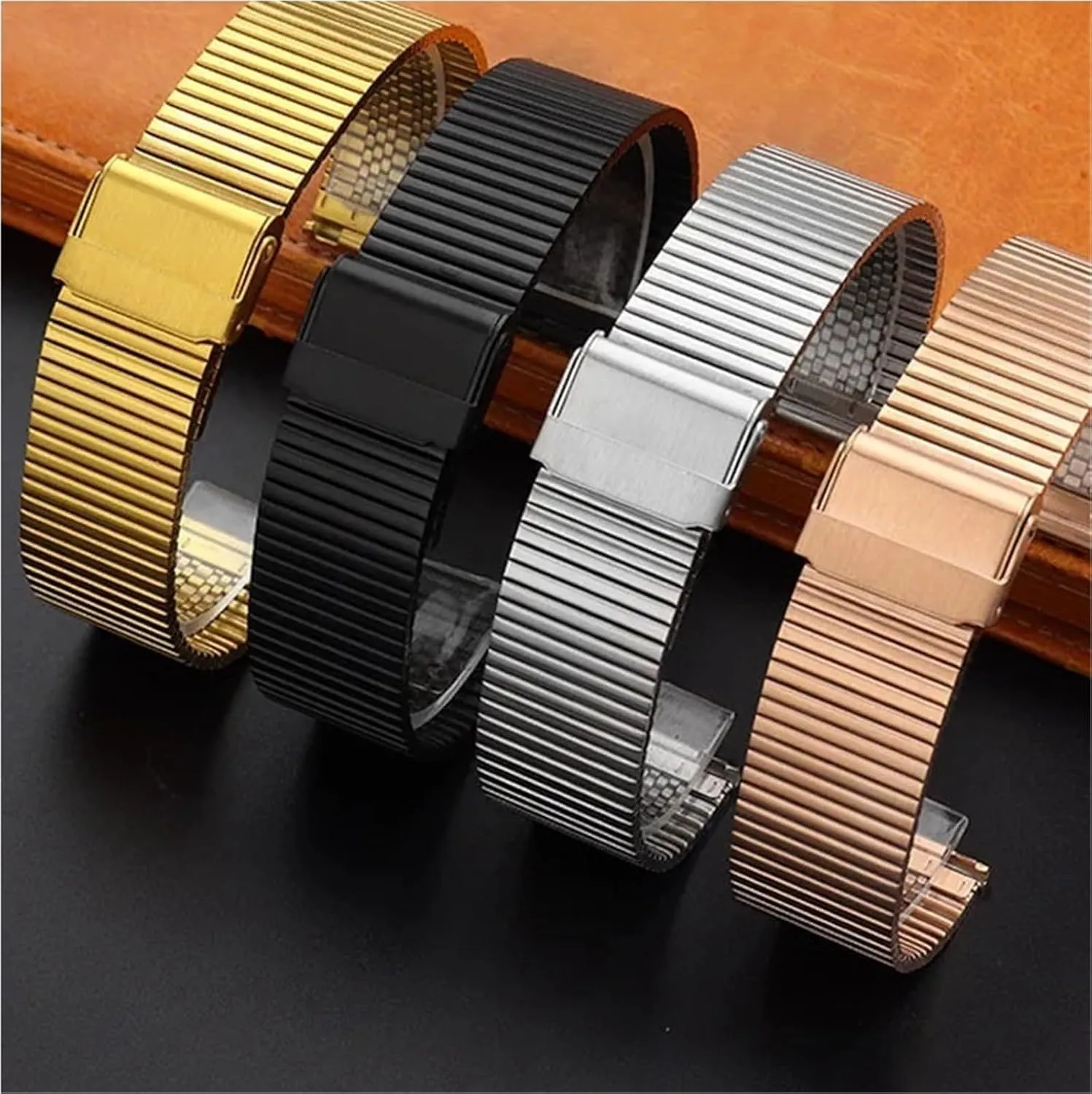 Stainless Steel One Bead Watch Strap Quick Release 18mm 20mm 22mm Watch Accessories Strap epitome fantastic Mesh 