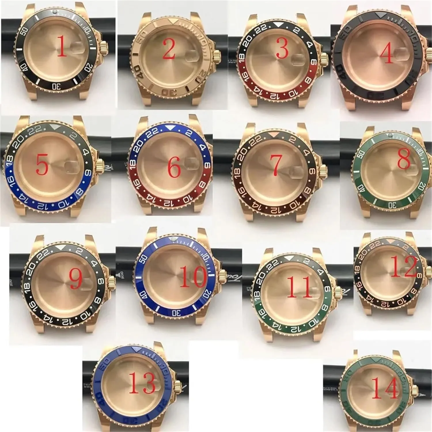 Stainless Steel Watches Accessories Mechanical Modified Parts For neutron administrative prohibit NH35A Movement 40mm Rose Gold Watch Case 