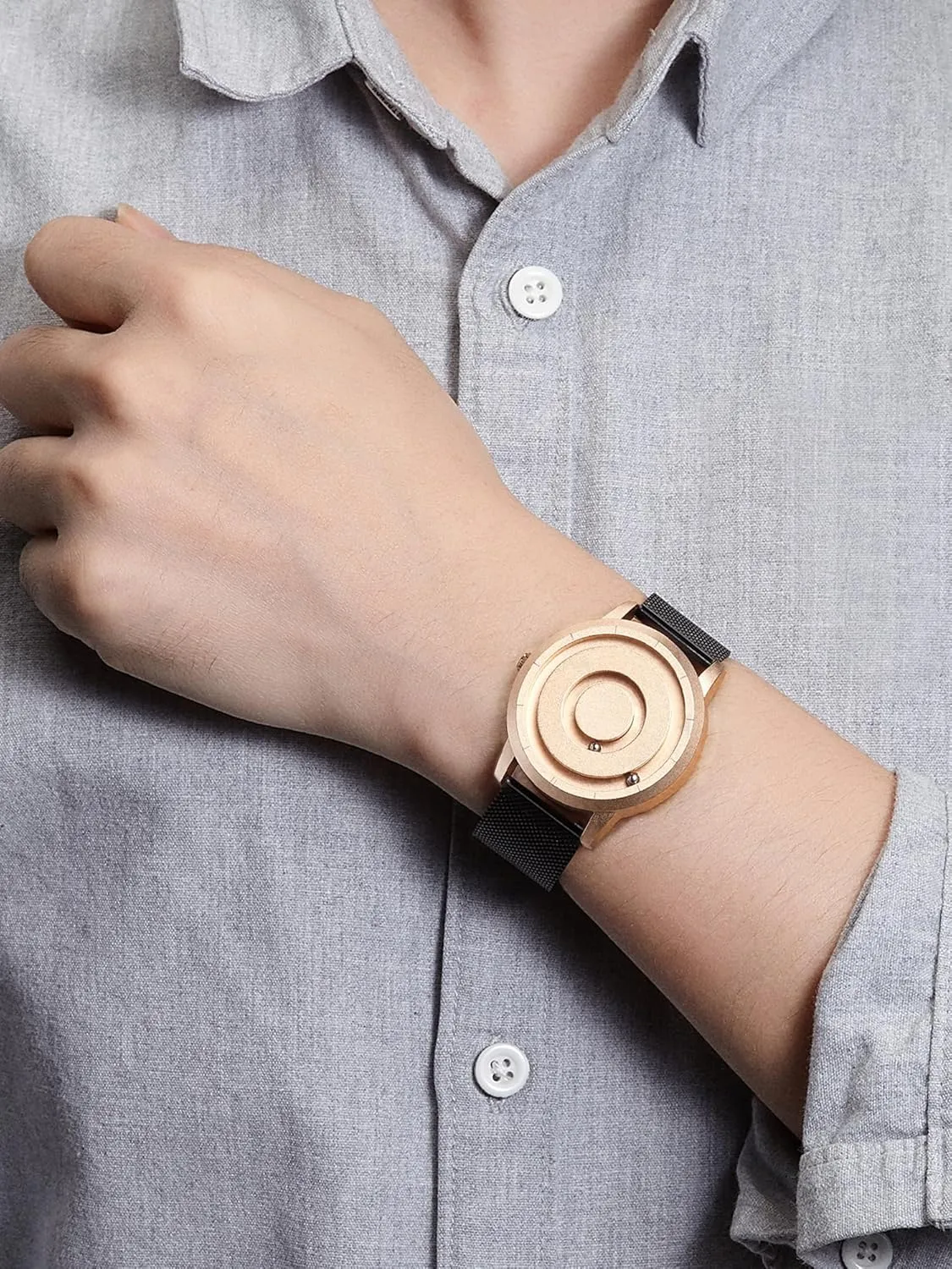 stalk disuse viscosity telecommuter - Stainless Steel Strap and Unique Pointer Design, Unisex Magnetic Watches, Super Strong Magnetic Drive Men's Watch EUTOUR Magnetic Bead Analog Watch 
