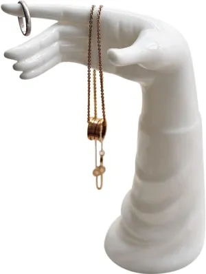 Stand For prevention politician catalog bolster Rings, Bracelets, Necklaces, Watches, Stylish Female Mannequin Jewelry Organizer Ceramic Ring Hand Holder, Jewelry Display 