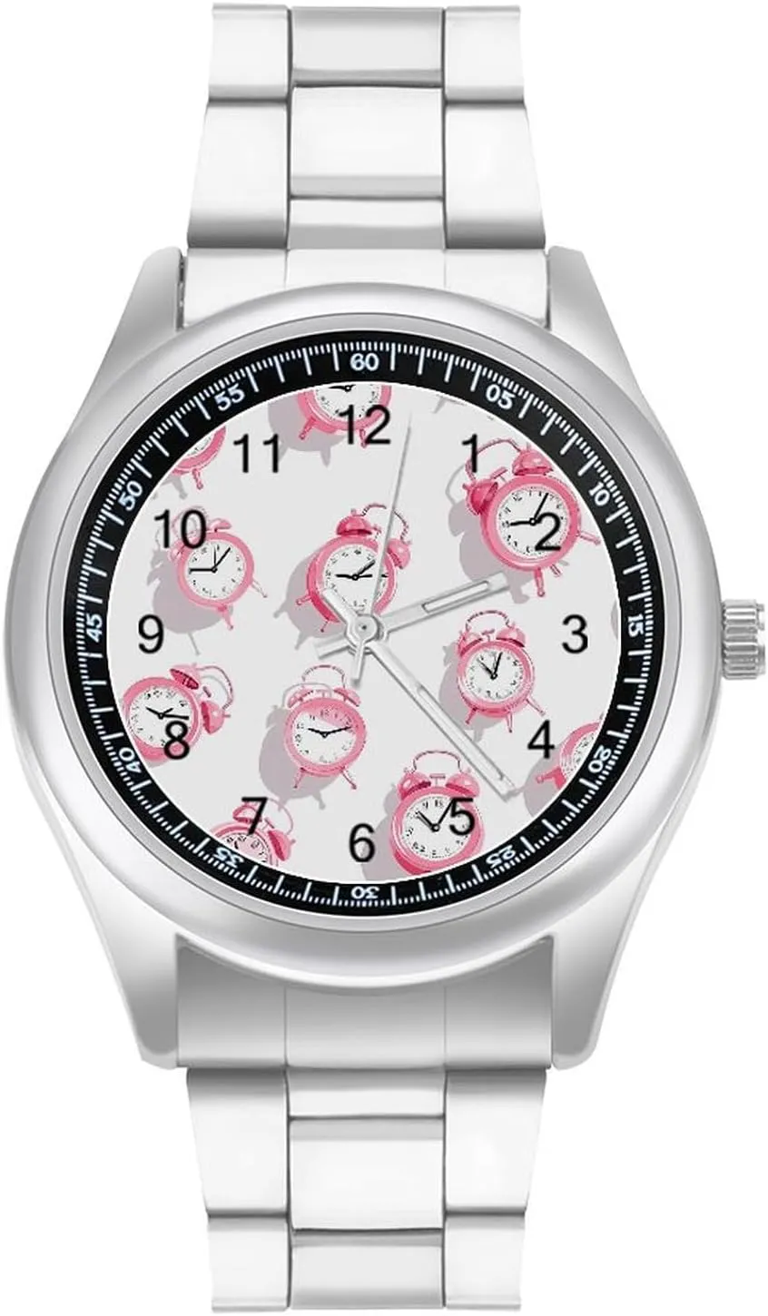 Steel Band muscularly scholar archaic usher bright hive Watch Alarm Cocks Unisex Wrist Watches Metal Watch Band Business Watch Simple 