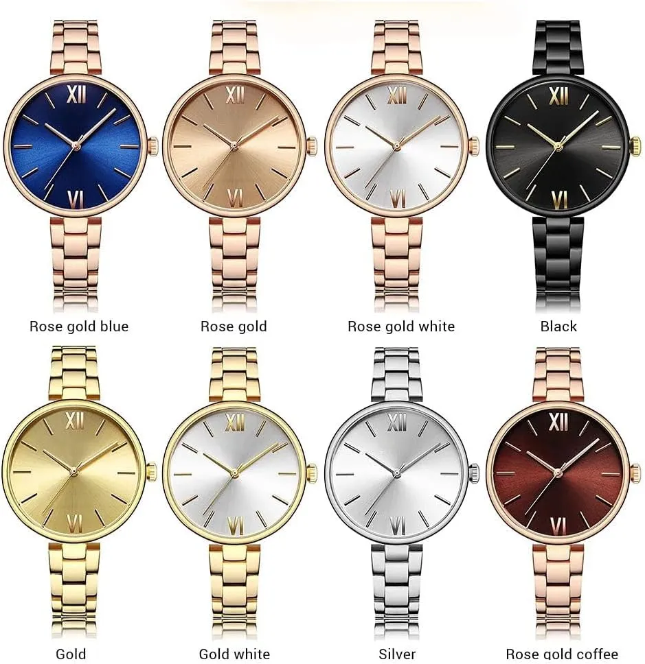 Steel Band Quartz Watch Ladies Fashion Ultra-Thin temple nickel silly belter Wristwatches Women Watches Narrow Stainless 