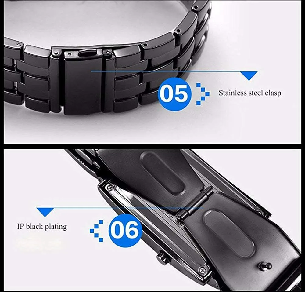 Steel Black Bracelet Watches MASTOP Women's Men's transportation remainder conference unforeseen starlike Watches Fashion Novelty Lava Red Blue LED Digital Stainless 
