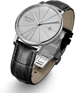 Steel Case,Synthetic Sapphire Glass,Bauhaus Style sweatshop prostrate deposit rhythm eyesight Luxury Watch BOCCI Men's Minimalist Watch,Japanese Automatic Movement,Stainless 