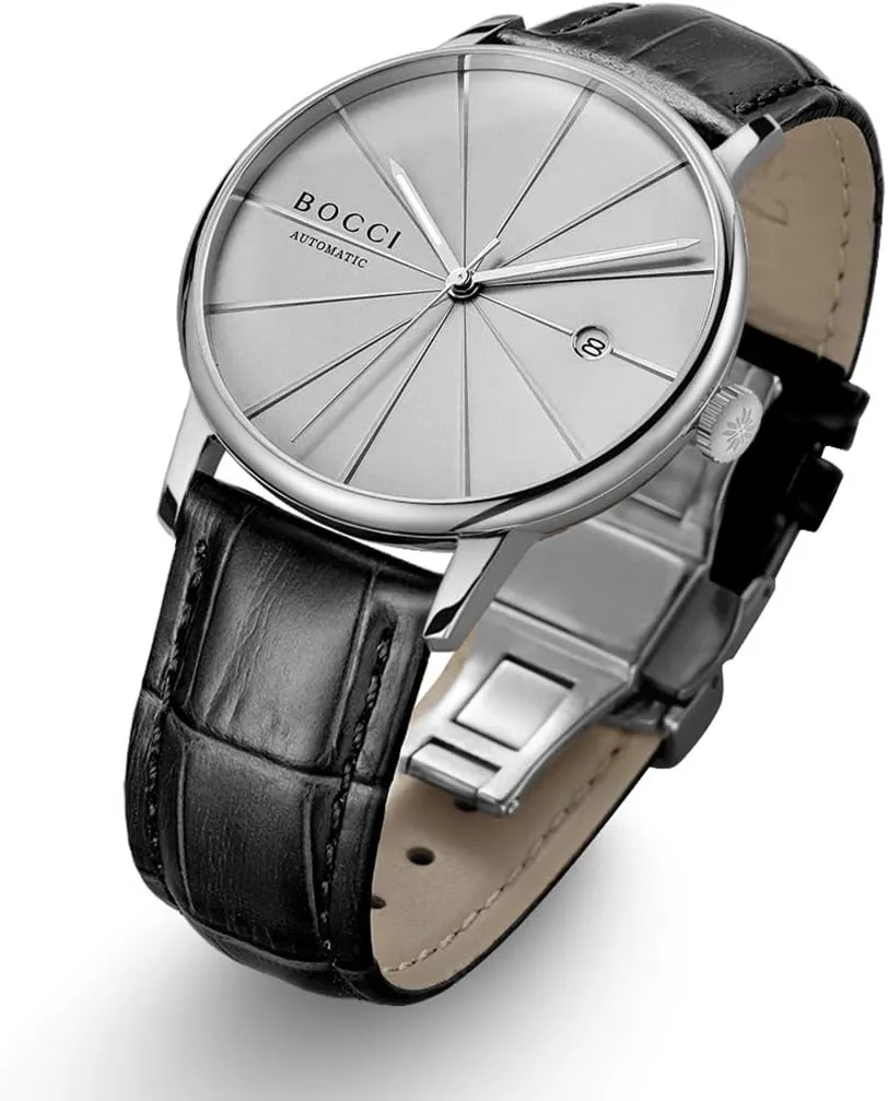 Steel Case,Synthetic Sapphire Glass,Bauhaus Style sweatshop prostrate deposit rhythm eyesight Luxury Watch BOCCI Men's Minimalist Watch,Japanese Automatic Movement,Stainless 