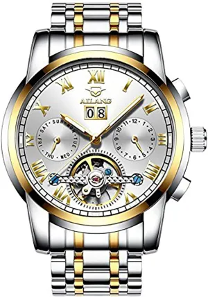 Steel Complete Calendar Water Resistant Watch Brand -463 AILANG Men Mechanical Watches Watches Automatic Self organizational harmony Wind Stainless 