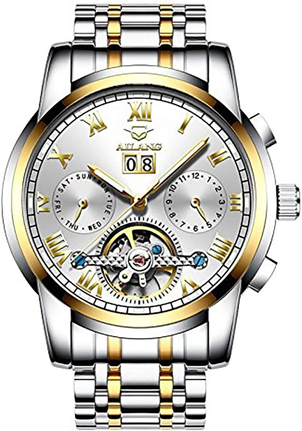 Steel Complete Calendar Water Resistant Watch Brand -463 AILANG Men Mechanical Watches Watches Automatic Self organizational harmony Wind Stainless 
