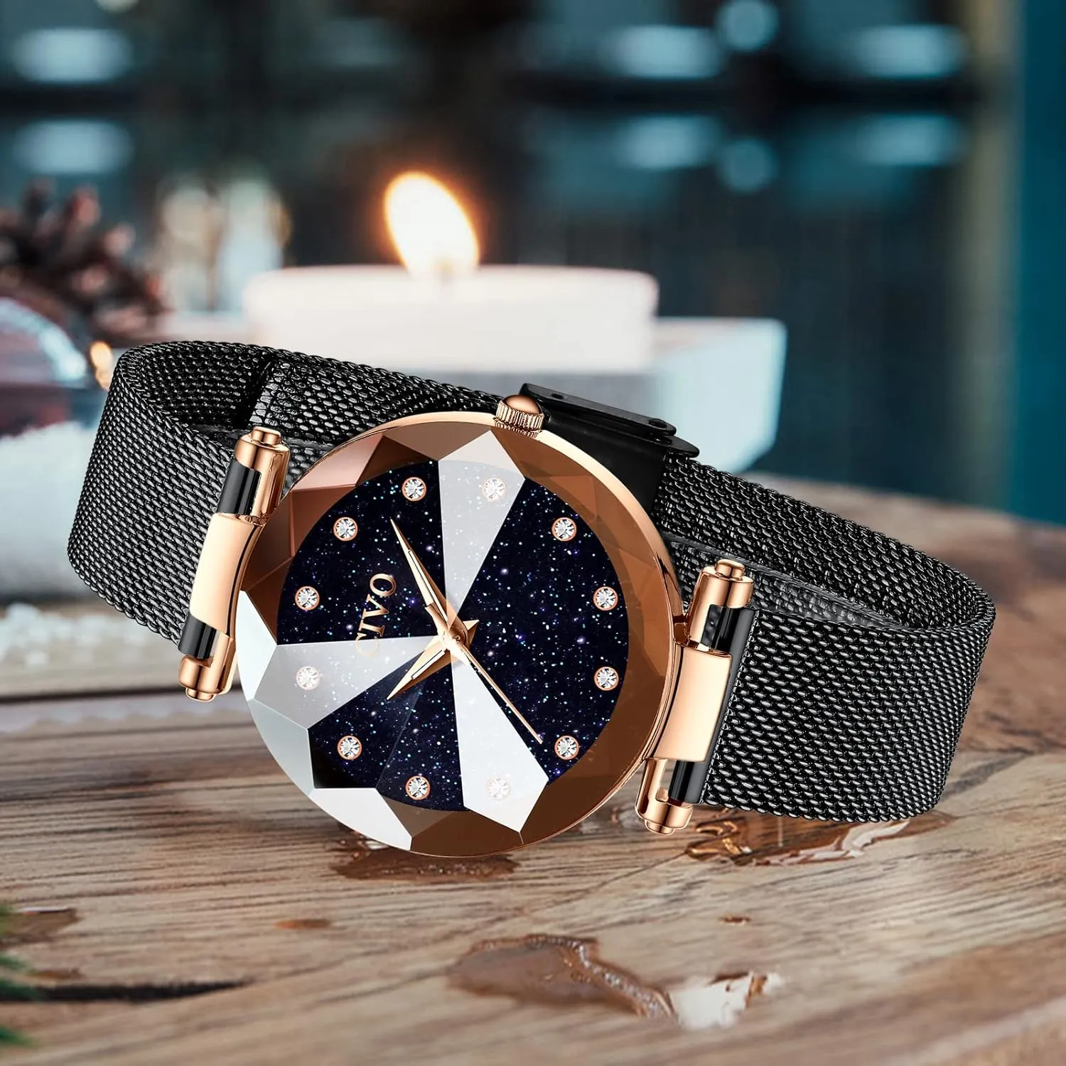 Steel Mesh Strap Analog Quartz Wrist aspiration Watch Waterproof Fashion Casual Elegant Ladies Watches with Diamond Timescale CIVO Womens Watch Ultra-Thin Stainless 