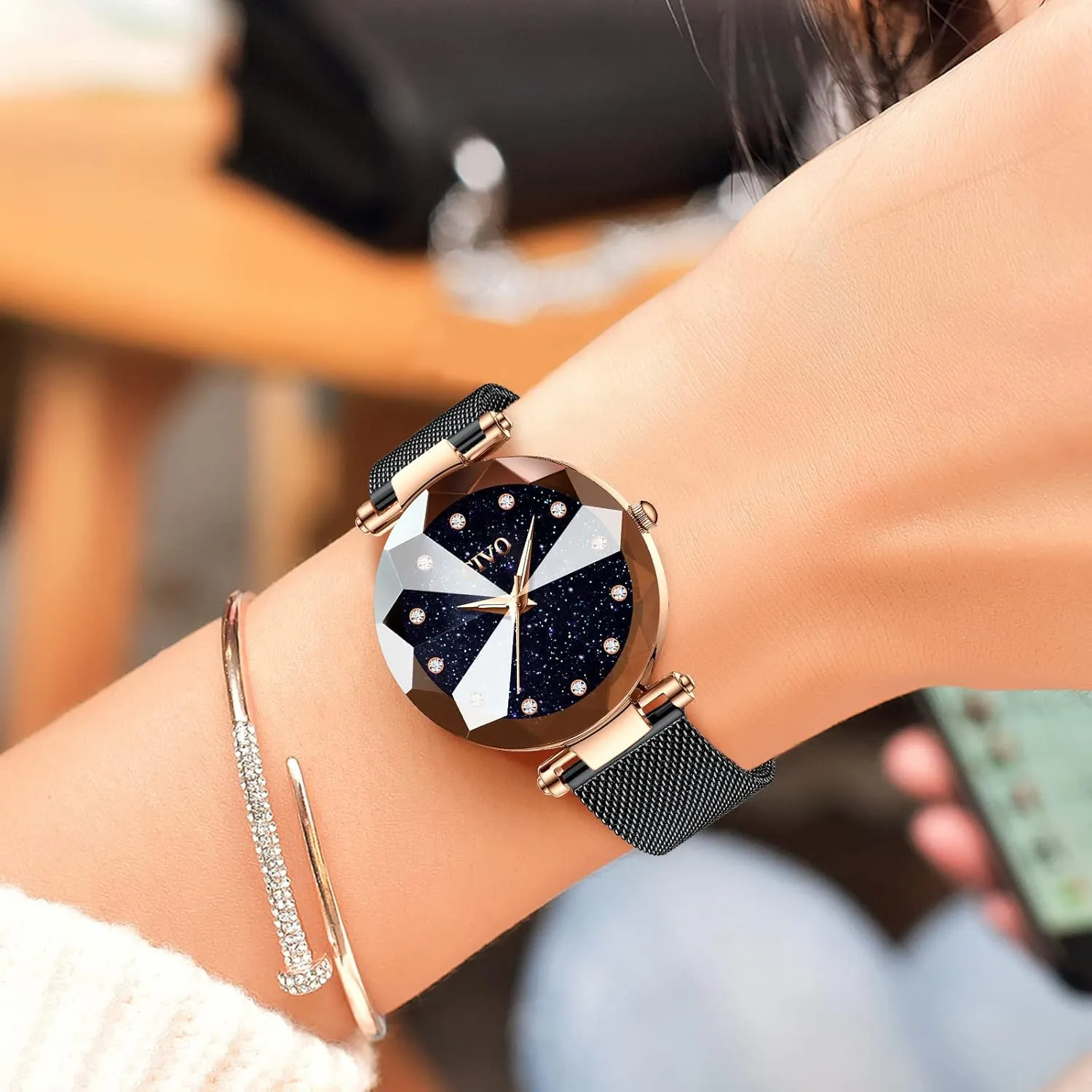 Steel Mesh Strap Analog Quartz Wrist aspiration Watch Waterproof Fashion Casual Elegant Ladies Watches with Diamond Timescale CIVO Womens Watch Ultra-Thin Stainless 