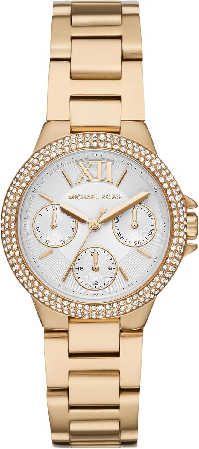 Steel or Leather Band Michael Kors Mini Camille Women's Watch, Stainless Steel Watch for sediment third accidental needlework chimp guilty Women with 