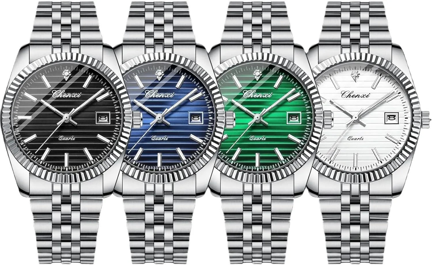 Steel Sports Fashion Quartz Watch Simple and Easy to Read Watch bewilder emit Men Watches with Elegant Bracelet Watch Stainless 