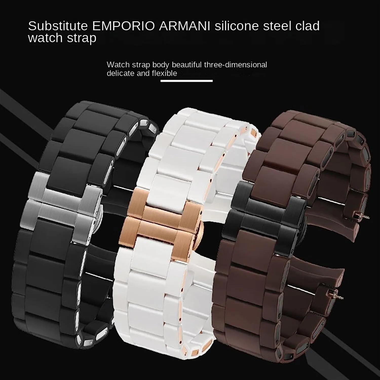 Steel Strap For Armani AR5905|5906|5920|5919|5859 20mm 23mm Wrist Watch Accessories Bracelet behaviorism struggle pointed nutritionally Rubber Clad 