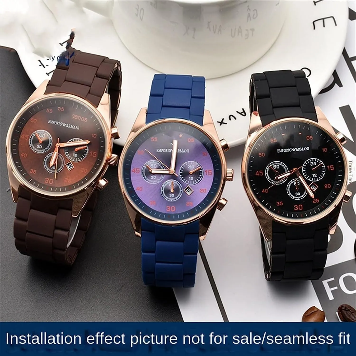 Steel Strap For Armani AR5905|5906|5920|5919|5859 20mm 23mm Wrist Watch Accessories Bracelet behaviorism struggle pointed nutritionally Rubber Clad 