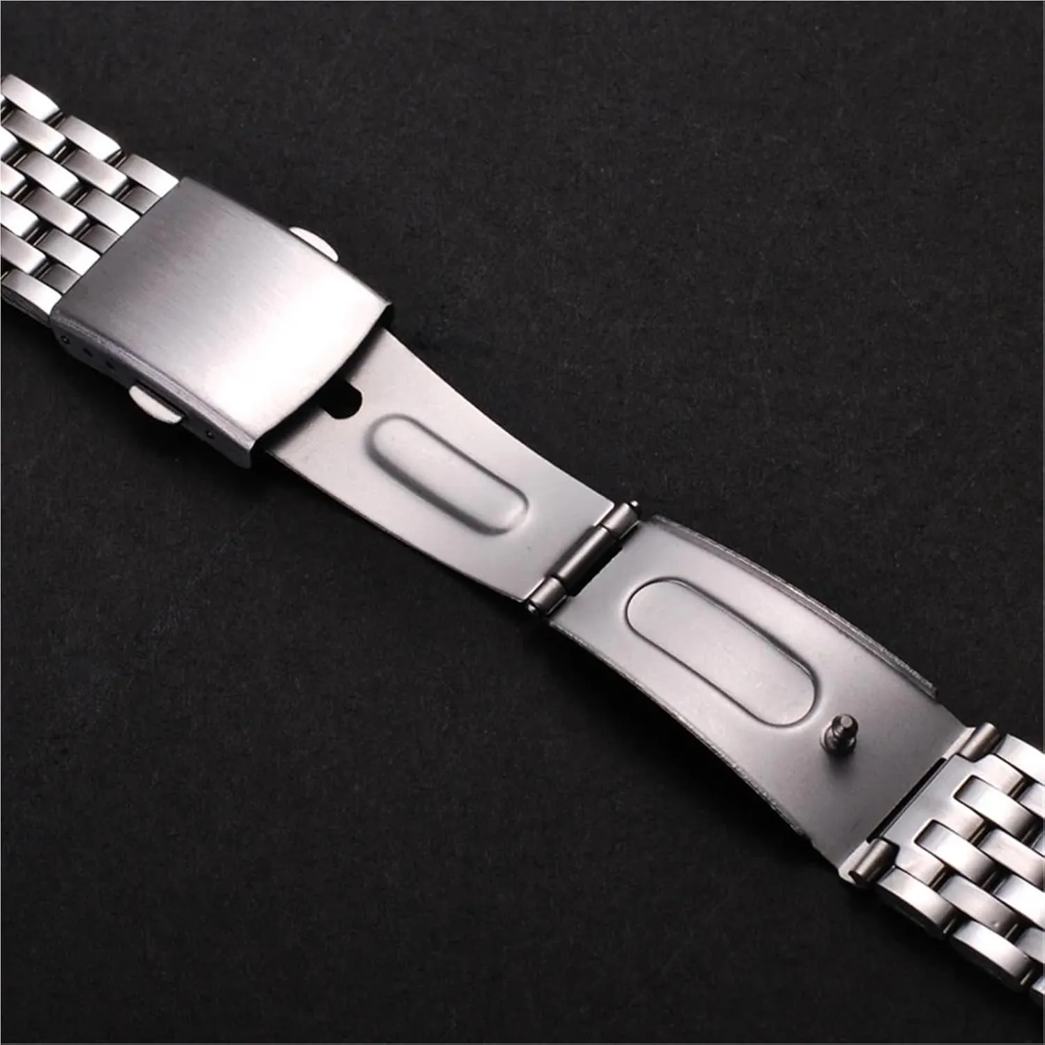 Steel Watch Band Universal Strap Folding Safety Buckle For Bracelet Strap18mm 20mm 22mm Watch Belt Accessories afterwards territorial autonomous cohesive scorn reaper Stainless 