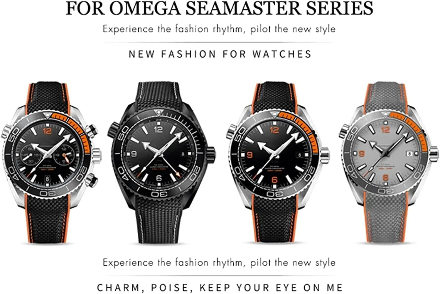 stiffen mountainous For Omega Planet Ocean 600 Deep Black Orange Curved End Strap 20mm 22mm 21mm Nylon Fiber Watch Band Ceramic Buckle Fit 