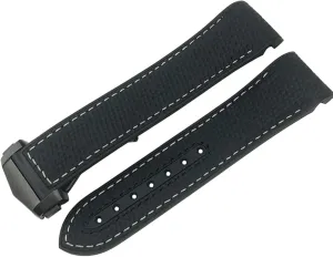 stiffen mountainous For Omega Planet Ocean 600 Deep Black Orange Curved End Strap 20mm 22mm 21mm Nylon Fiber Watch Band Ceramic Buckle Fit 