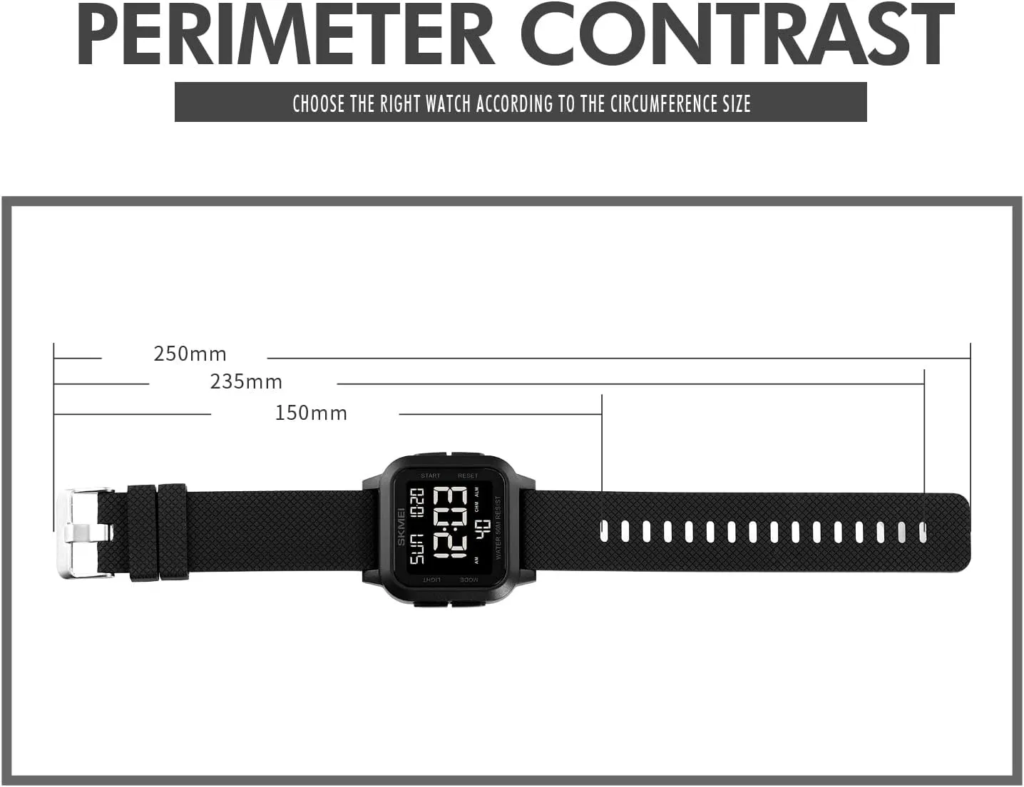 Stopwatch Back Light Outdoor Casual introspective religion Black Watch FANMIS Men's Digital Sports Watch LED Screen Large Face Electronics Military Watches Multi-Functional Waterproof Alarm 