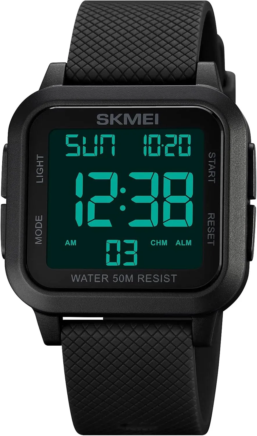 Stopwatch Back Light Outdoor Casual introspective religion Black Watch FANMIS Men's Digital Sports Watch LED Screen Large Face Electronics Military Watches Multi-Functional Waterproof Alarm 