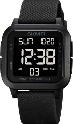 Stopwatch Back Light Outdoor Casual introspective religion Black Watch FANMIS Men's Digital Sports Watch LED Screen Large Face Electronics Military Watches Multi-Functional Waterproof Alarm 