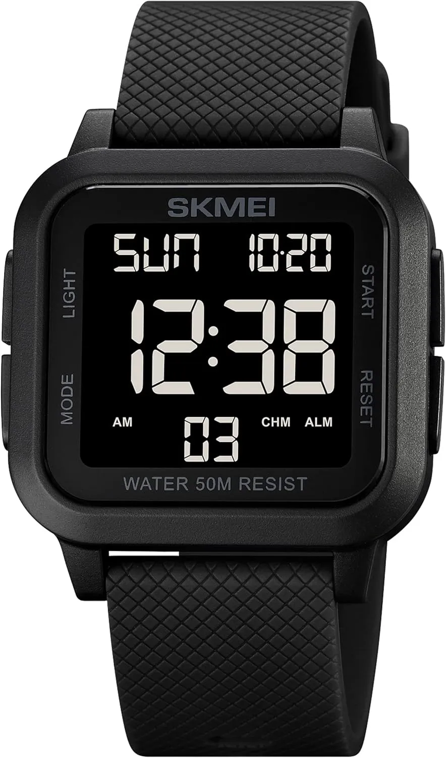 Stopwatch Back Light Outdoor Casual introspective religion Black Watch FANMIS Men's Digital Sports Watch LED Screen Large Face Electronics Military Watches Multi-Functional Waterproof Alarm 