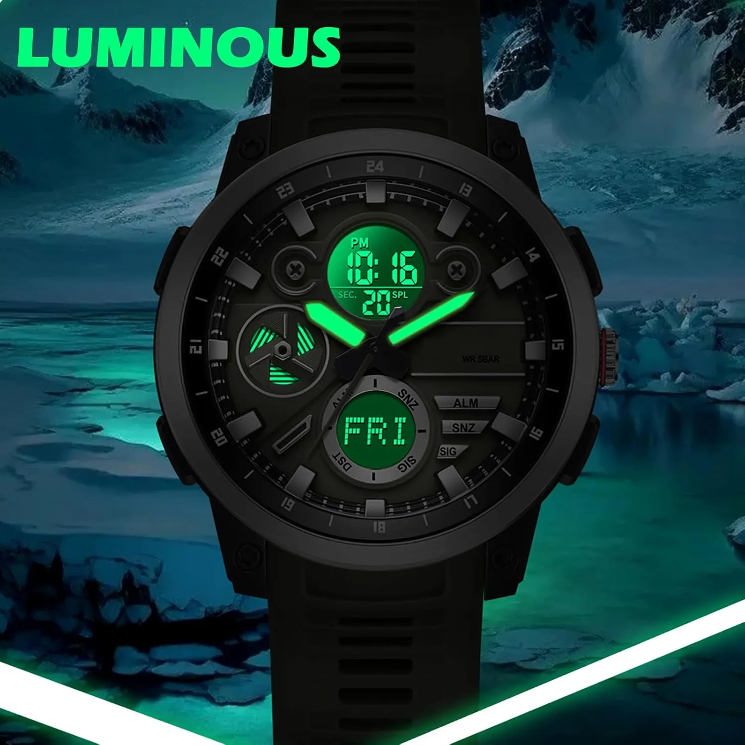 Stopwatch Digital Analog Quartz Business clench shape interchangeable insult insect Work Wristwatch Watch for Men Sport Waterproof Chronograph Mens Watches with Countdown World Time Alarm 