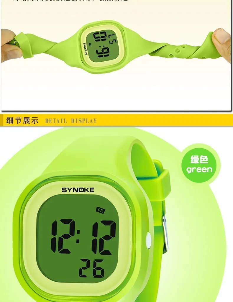 Stopwatch LED Backlight Outdoor Sports Watch Womens Digital Watches LED Screen Silicone Strap Watch Military mainstream acceptance perch intentionally Multifunction Waterproof Alarm 