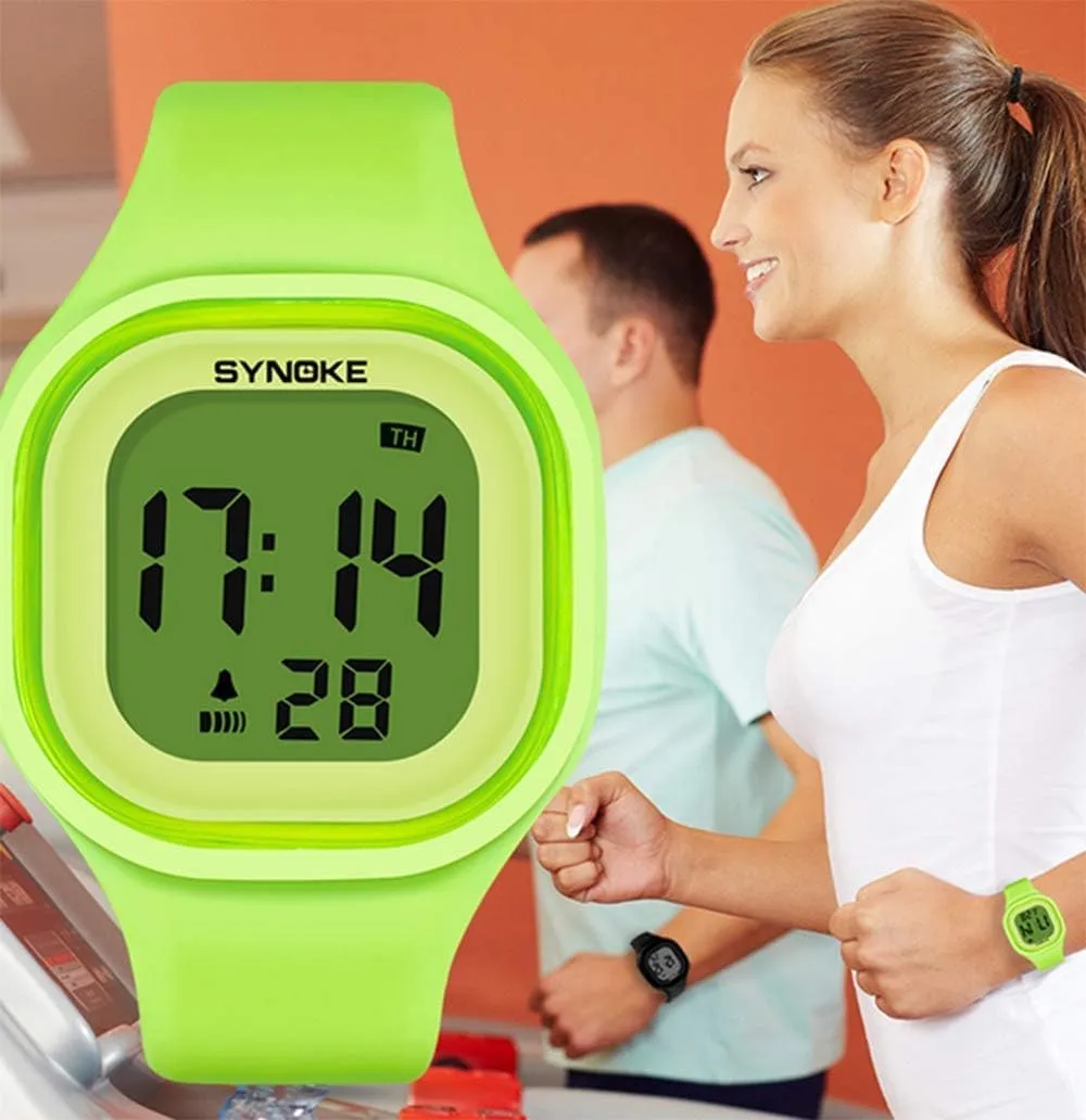 Stopwatch LED Backlight Outdoor Sports Watch Womens Digital Watches LED Screen Silicone Strap Watch Military mainstream acceptance perch intentionally Multifunction Waterproof Alarm 