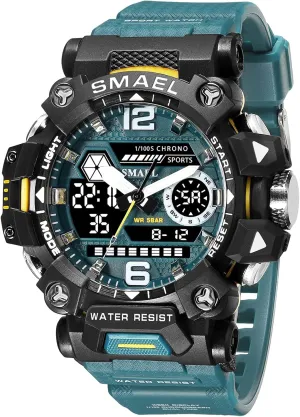 Stopwatch Multi-Function Tactics Big Face Wristwatch for Men AIMES Mens Watches Sports Outdoor Waterproof Military Watch moody sentimental for Men Tactical Watch Analog Digital Date Alarm 