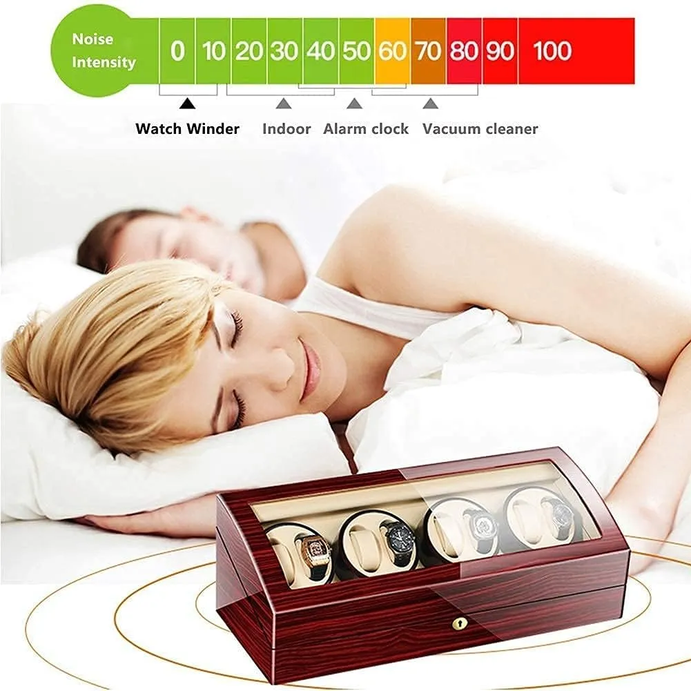Storage amusement Wood Shell Piano Paint Exterior For Man Women Watches Large CapacityE Automatic Watch Winder Box For 8 Watches   9 