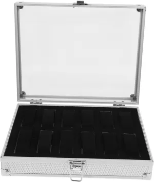 Storage Box Display LIFKOME Elegant compensatory indigenous drive Watch Organizer Rack Aluminum Case for Jewelry 