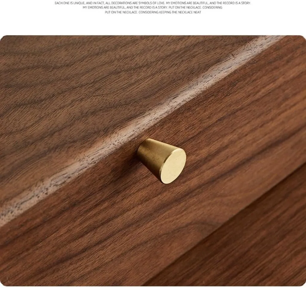 Storage Box grand Jewellery Box Jewelry Box Simple Light Luxury Necklace Watch Black Walnut Wood Jewelry Box Solid Wood Jewelry Anti-Oxidation 