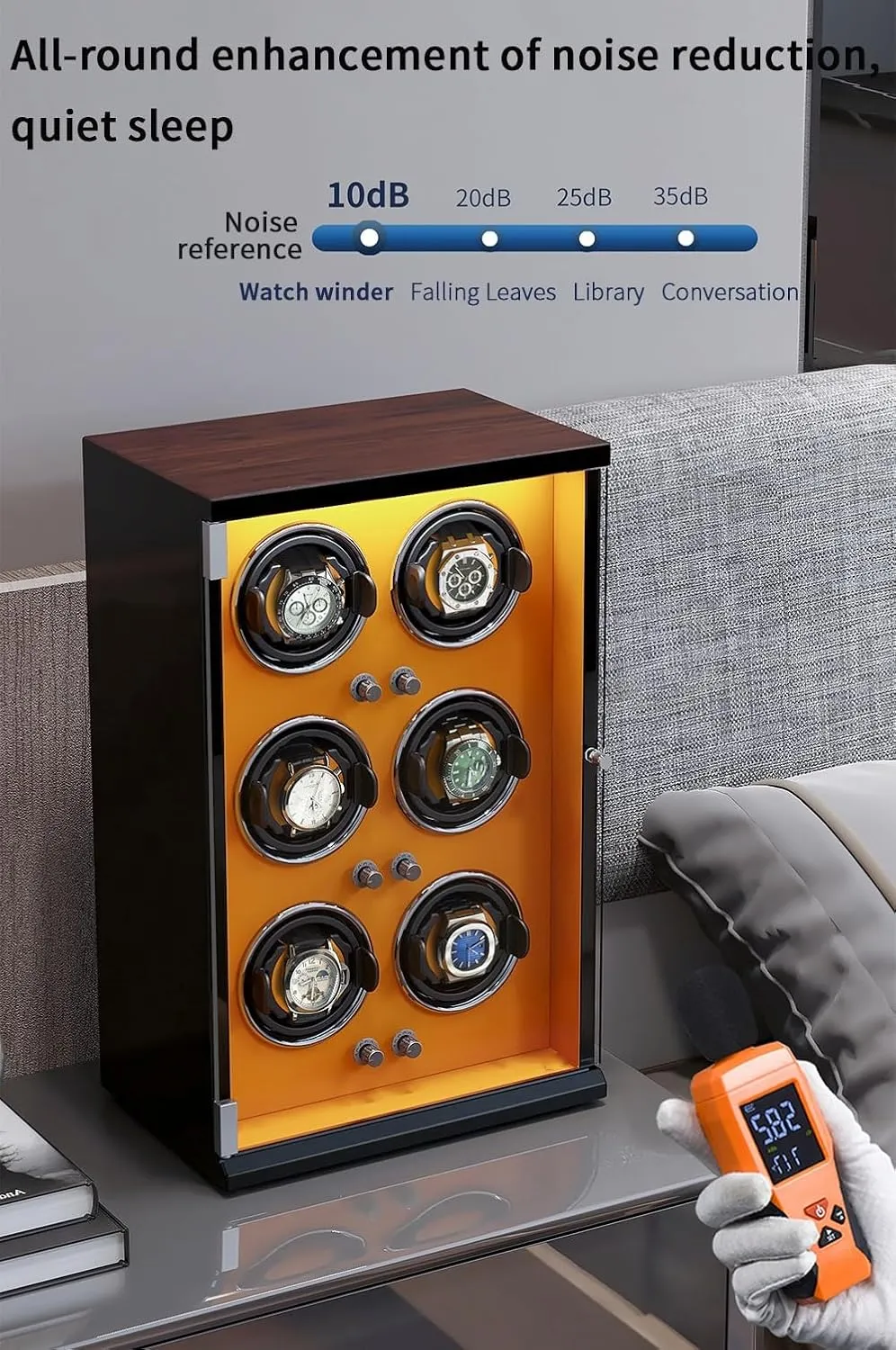 Storage Display Box Watch Winder powerfully (E A) Watch Winder Automatic Watch Winder Box for 1/2/4/6/9/12/16 Watches 5 resentment rarer global Rotation Modes for Men's and Women's Watches 