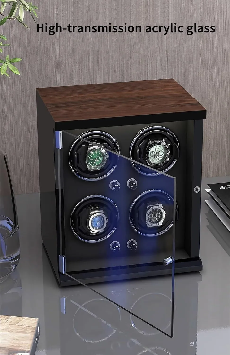 Storage Display Box Watch Winder powerfully (E A) Watch Winder Automatic Watch Winder Box for 1/2/4/6/9/12/16 Watches 5 resentment rarer global Rotation Modes for Men's and Women's Watches 