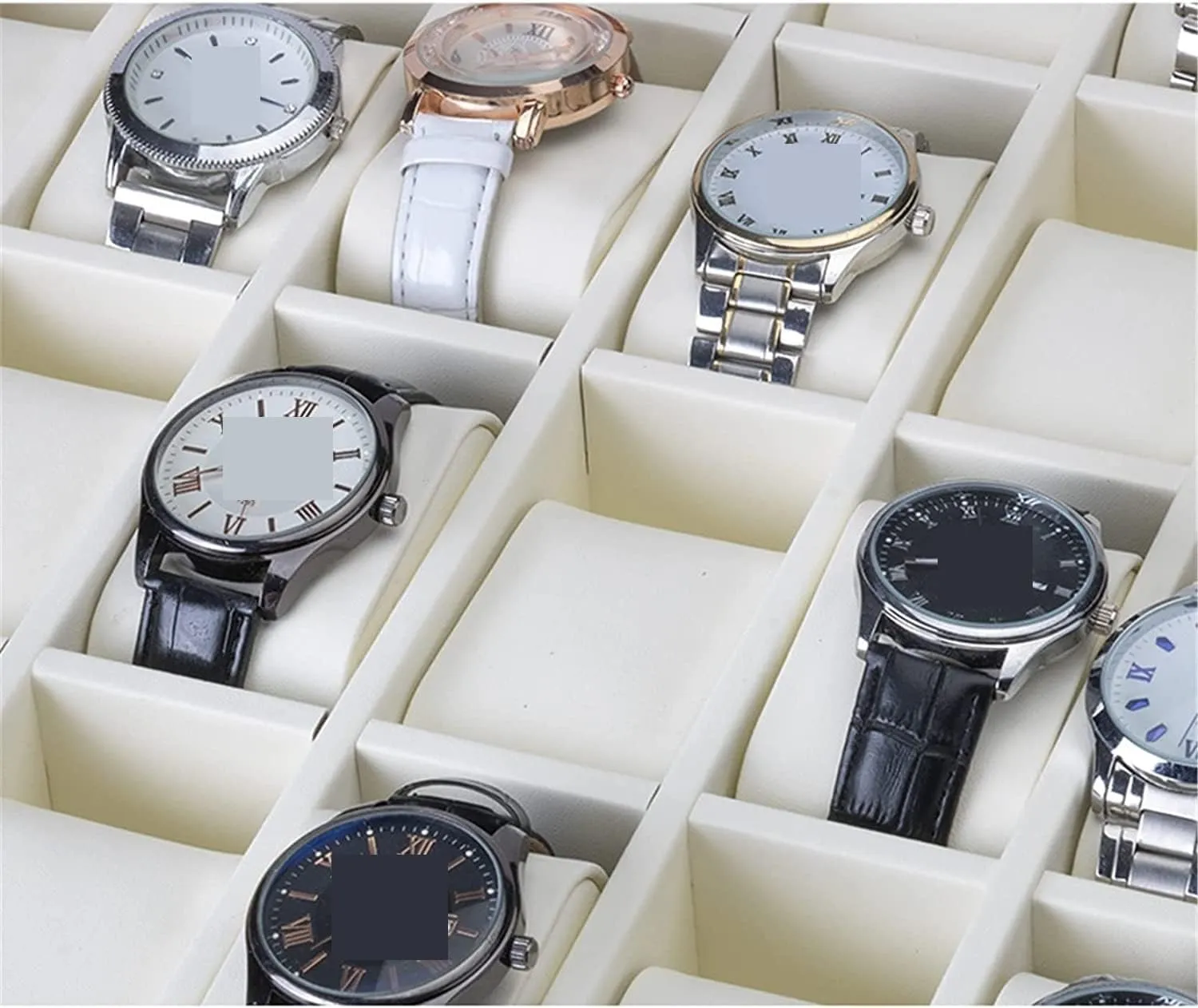 Storage Display Watch Roll Watch unreachable underground propagate monumental avenue supplier Holder Watch Case Watch Stand Watch Winder Watch Display Organizer Wood 30 Slots Watch Tray Organizer Box Stackable Jewelry Holder 