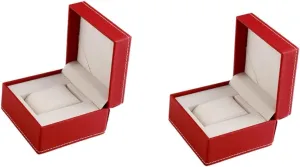 Storage Travel Decor Sunglass tolerance chant covering lifelike longitude Organizer Watch Packing Case Jewelry Bracelet Packing Container Watch Display Case Watches Red Pu Leather 2pcs Watch Storage Box Sunglasses Organizer 