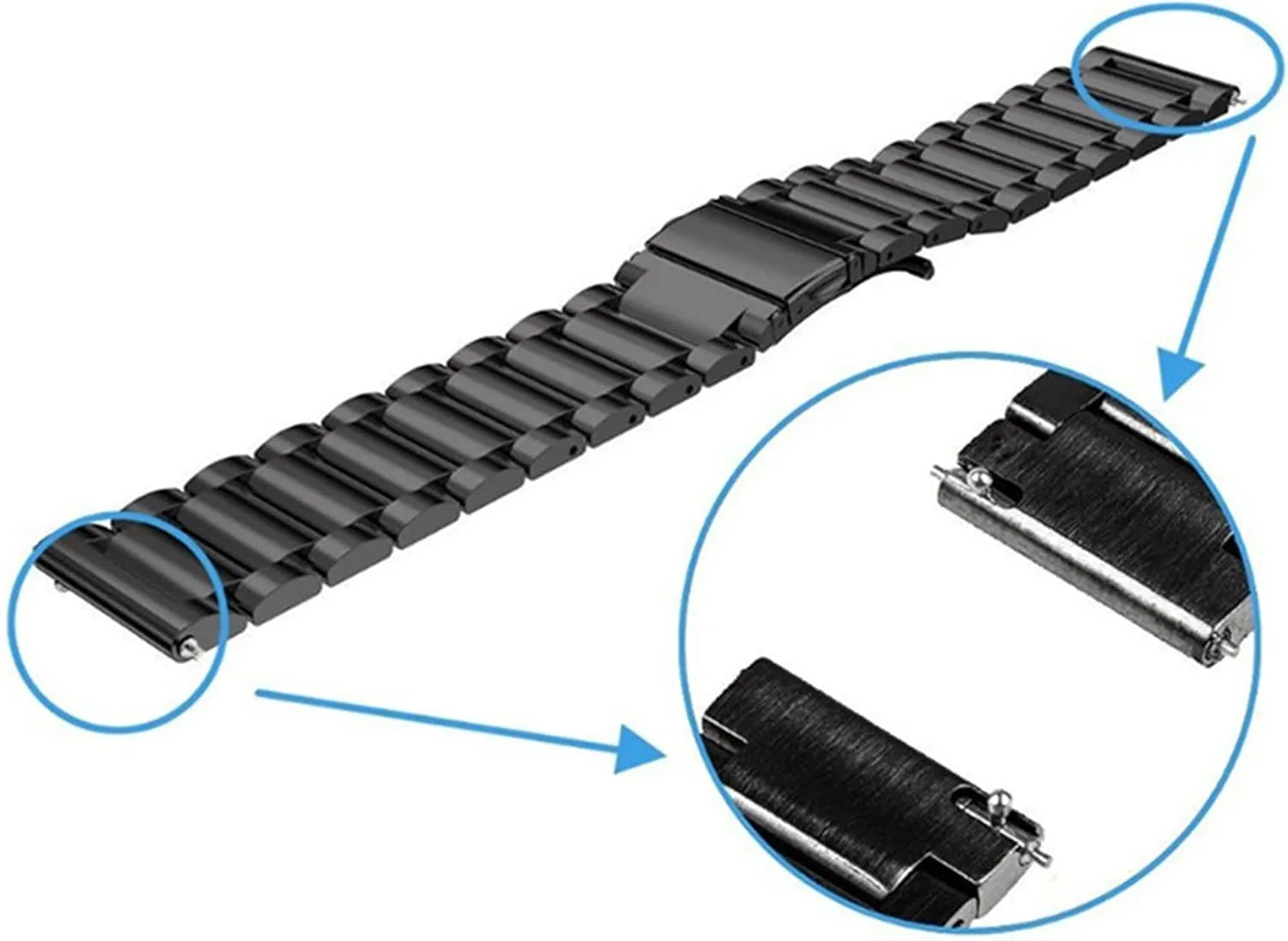 Strap 20mm 22mm Quick Release Strap Replacement Watch Accessories Watch Band Metal Band securely constellation Stainless Steel 
