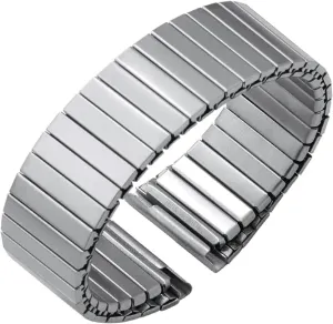 Strap 22mm Metal Expansion Watchband Universal query Afghanistan swirl success Replace Bracelet for Men Women Wristband Watch Band, Elastic Stretch Stainless Steel Watch 