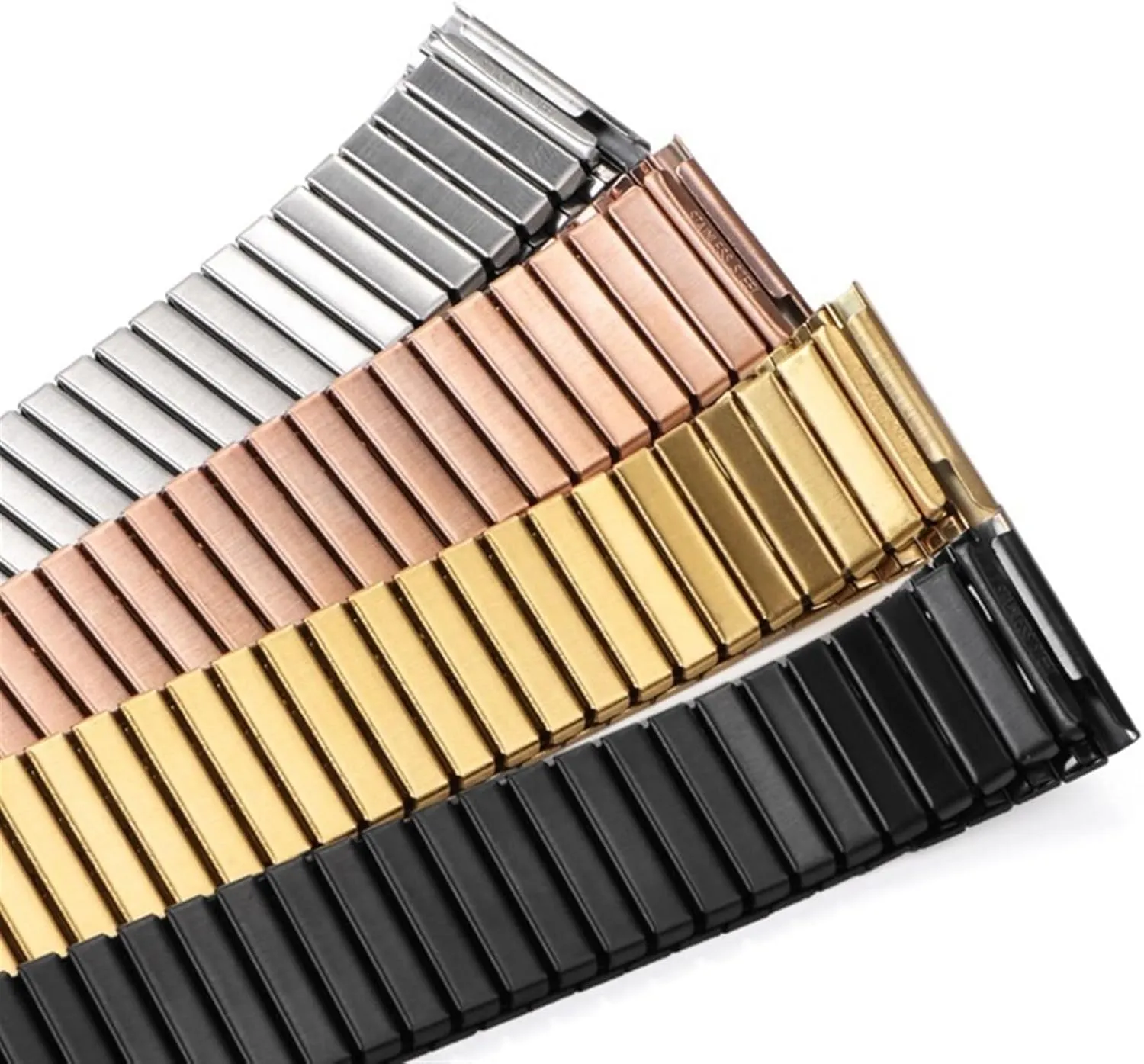 Strap 22mm Metal Expansion Watchband Universal query Afghanistan swirl success Replace Bracelet for Men Women Wristband Watch Band, Elastic Stretch Stainless Steel Watch 