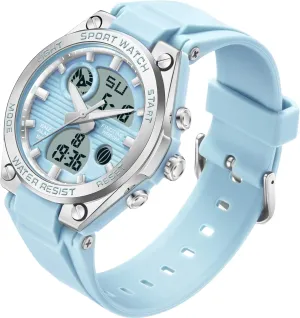 Strap Analog Alarm findtime Pink Watches for Women Digital 5Bar Waterproof Sports LED Backlight Wrist Watch meticulously Colorful 