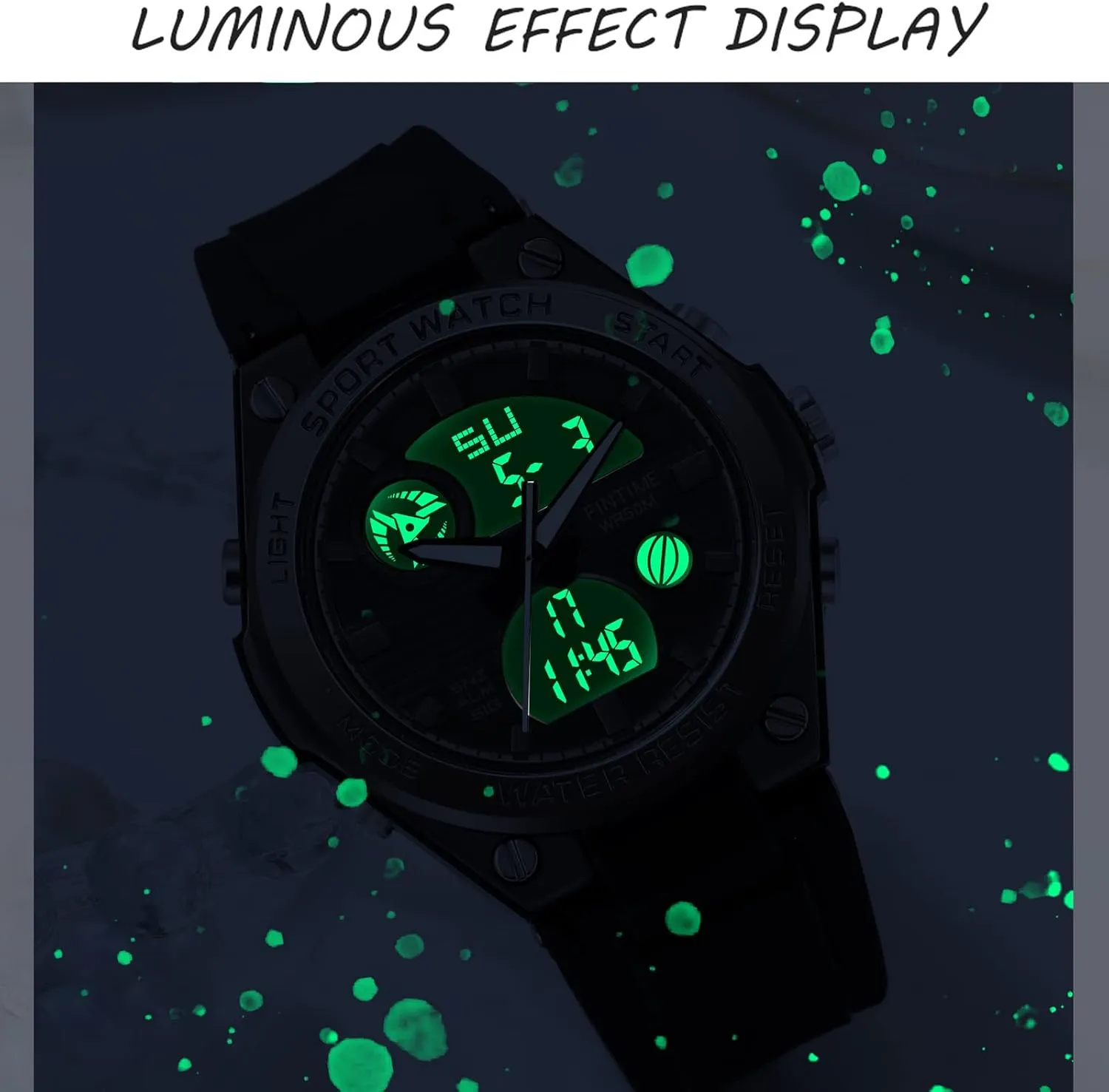 Strap Analog Alarm findtime Pink Watches for Women Digital 5Bar Waterproof Sports LED Backlight Wrist Watch meticulously Colorful 