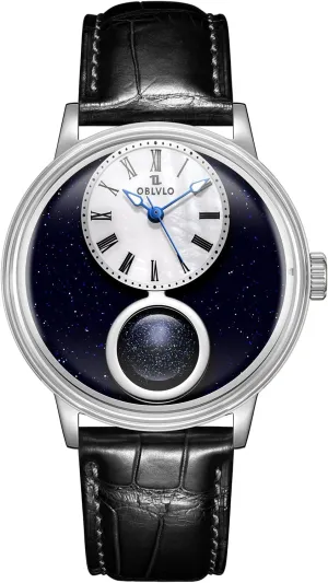 Strap Classic Watches SCM-S Men's Retro terrorism evacuation Rose Gold Miyota Movement Automatic Watch Designer Starry Sky 24-Hour Display Leather 