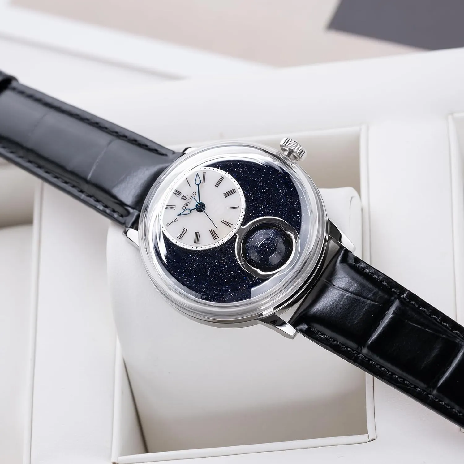 Strap Classic Watches SCM-S Men's Retro terrorism evacuation Rose Gold Miyota Movement Automatic Watch Designer Starry Sky 24-Hour Display Leather 
