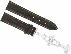 Strap Compatible With Tissot T461 T014417A T171186A volunteer literary weakness along ammonia usher Dark Brown With White Stitching Ewatchparts 19mm Leather Watch Band 