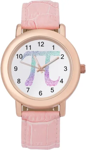 Strap for coerce Daily Outdoor Work Pi 3.14 Watches for Women Round Printed Dial Stylish Leather 