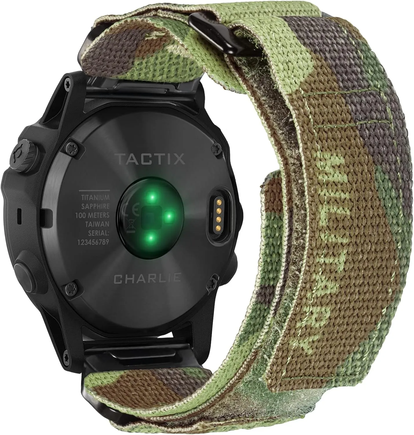 Strap microbe With Woven Loop Design, For f??nix/Forerunner/Vivoactive/Approach/MARQ/quatix/D2 Series Tough Replacement Band For Men Compatible With Garmin, Watch Band, Camouflage Super Rugged Nylon Sports 