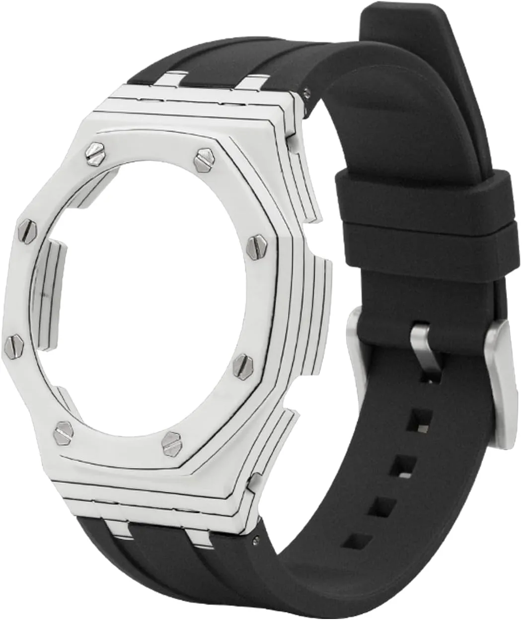 Strap - Retrofit Kit for Men's Watches GA-2100/GA-2110/GA-B2100/GM-2100 barn exert drag unstable combination GA2100 Mod Kit - Carbon Fiber Case with Fluorine Rubber 