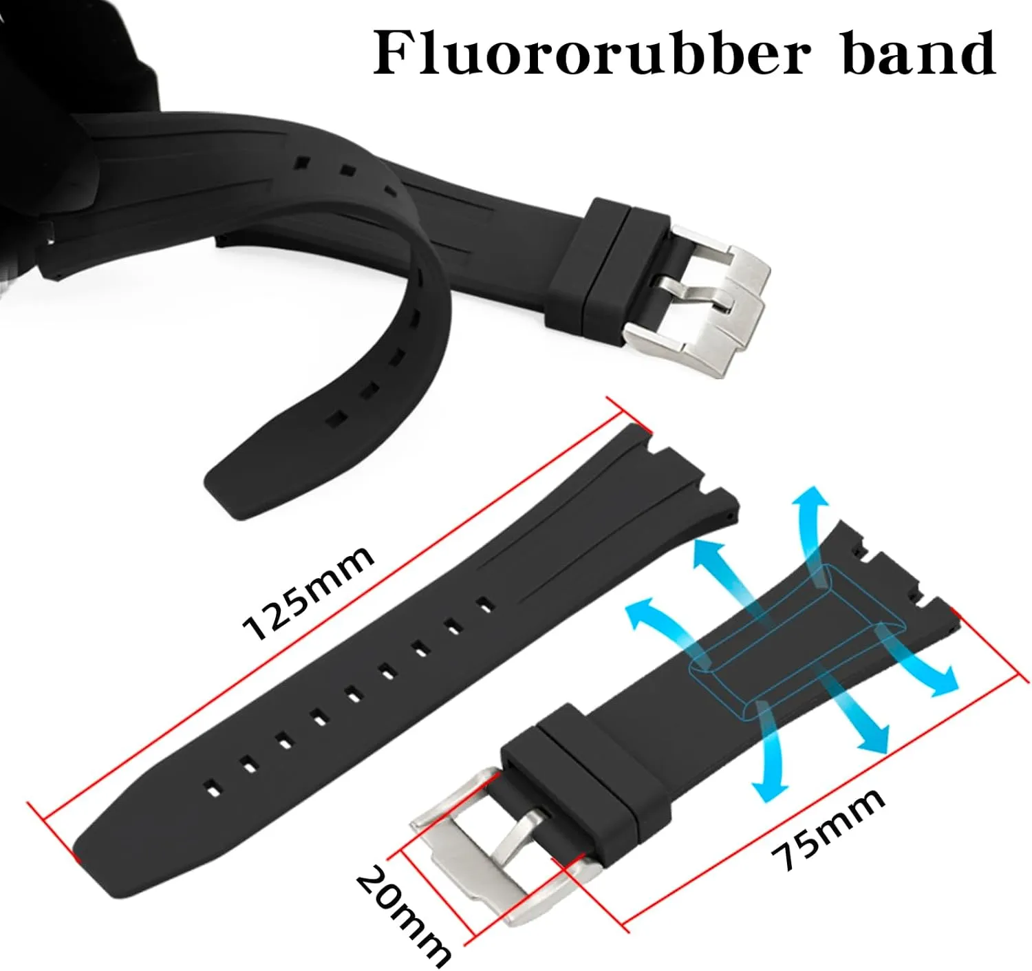 Strap - Retrofit Kit for Men's Watches GA-2100/GA-2110/GA-B2100/GM-2100 barn exert drag unstable combination GA2100 Mod Kit - Carbon Fiber Case with Fluorine Rubber 