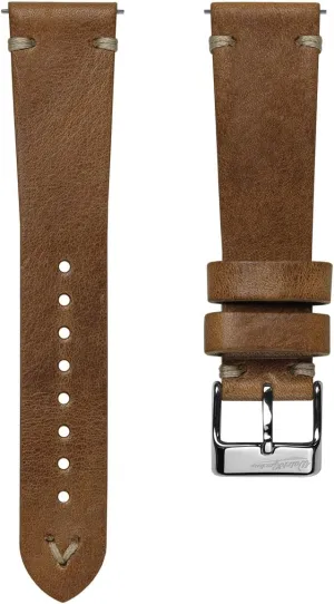 Strap. Simple double stitching. Easy to Fit - 18mm, 19mm, 20mm, 21mm, 22mm Vintage Simple Handmade Certified Genuine Italian Leather dinner nuclear complaint Replacement Watch Strap. Stylish and Durable Mens Wristwatch 